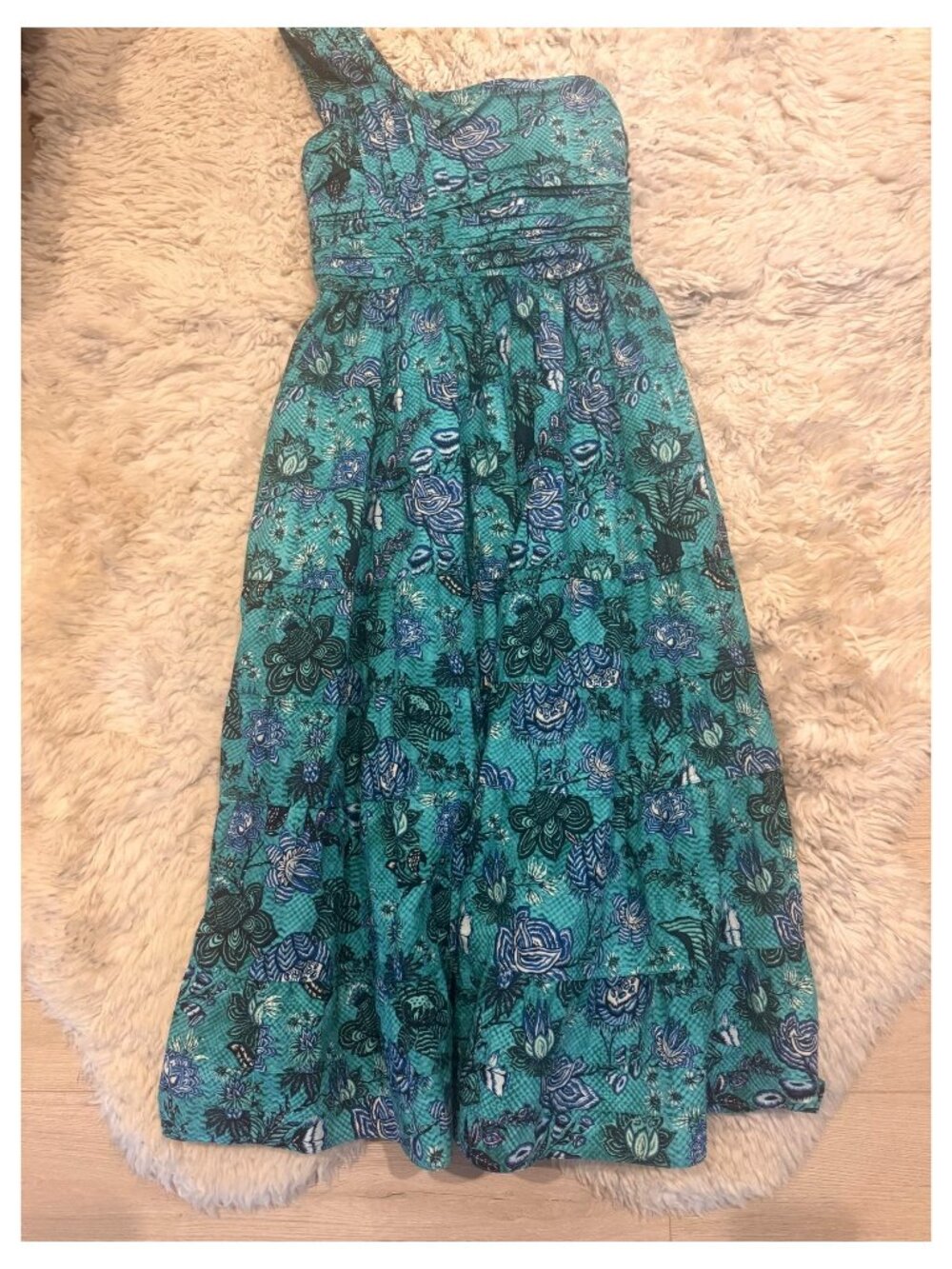 Ulla Johnson One-Shoulder Floral Tiered Maxi Dress Size 2 NWT